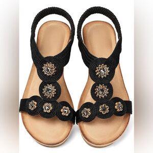 SHIBEVER Womens Wedge Sandal 5.5/36